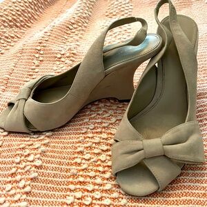Elie Tahari suede wedges